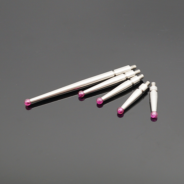 Ruby balls with drilled holes ruby ball probe China factory